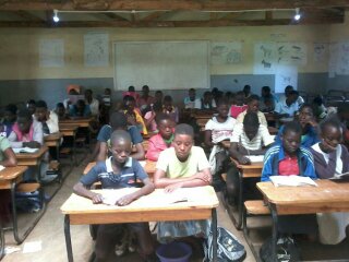 Learners in evening class studies