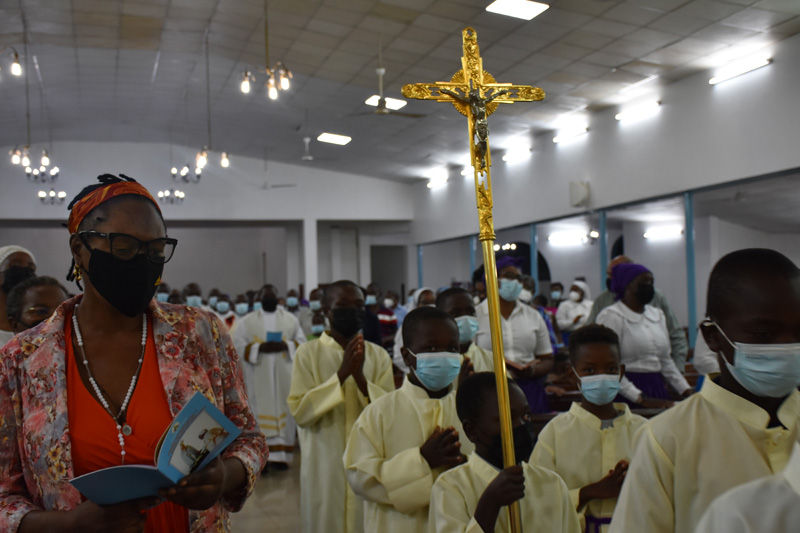 Holy Mass procession at Maula Cathedral