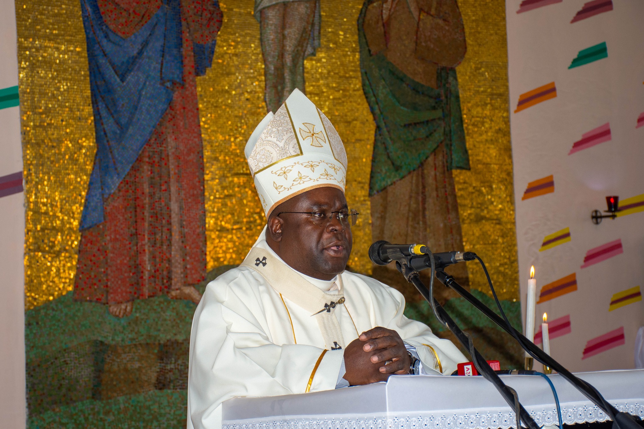 rchbishop Tambala addresses the faithful during the launch, stating Tiwale Limodzi will complement existing commissions and improve social services across the Archdiocese