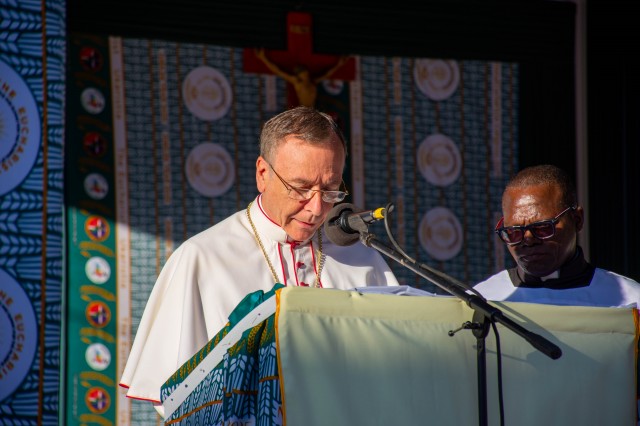 Apostolic Nuncio Gian Luca Perici, addressing Christians during the official opening of the National Eucharistic Congress