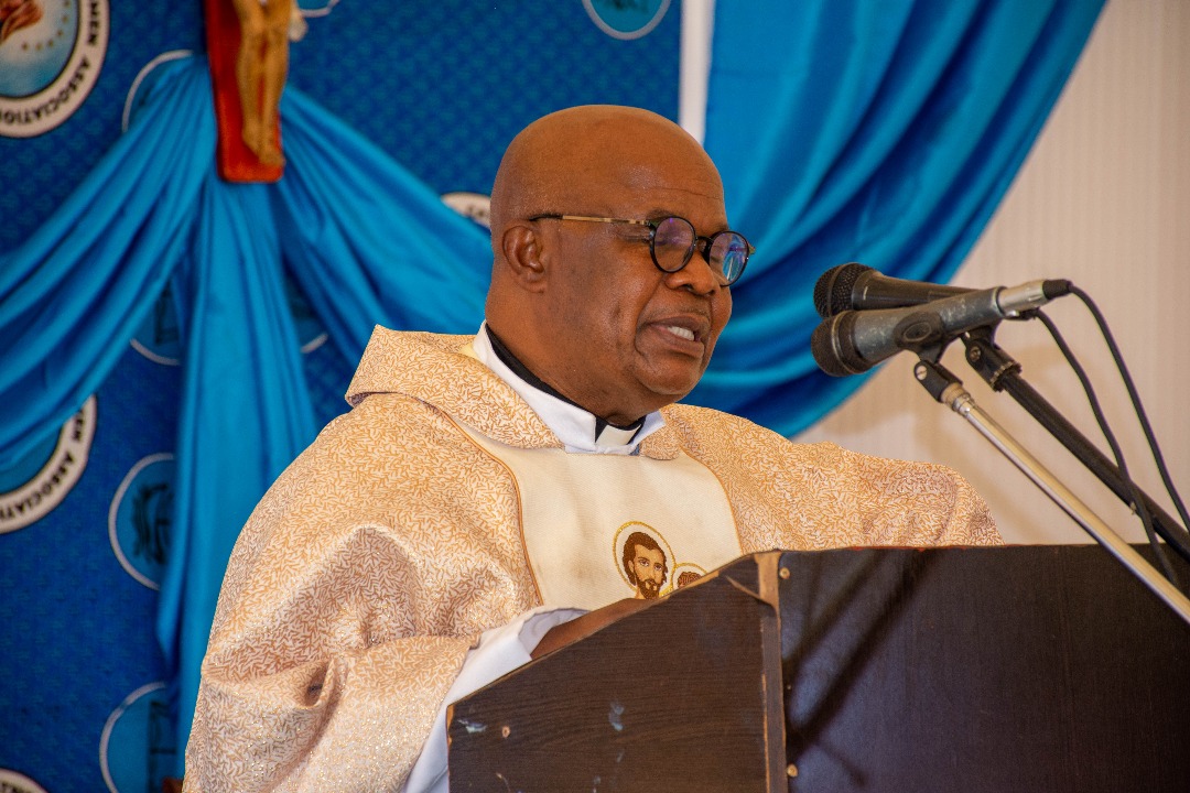Monsignor Patrick Thawale opens the Annual General Meeting for Lilongwe CWA