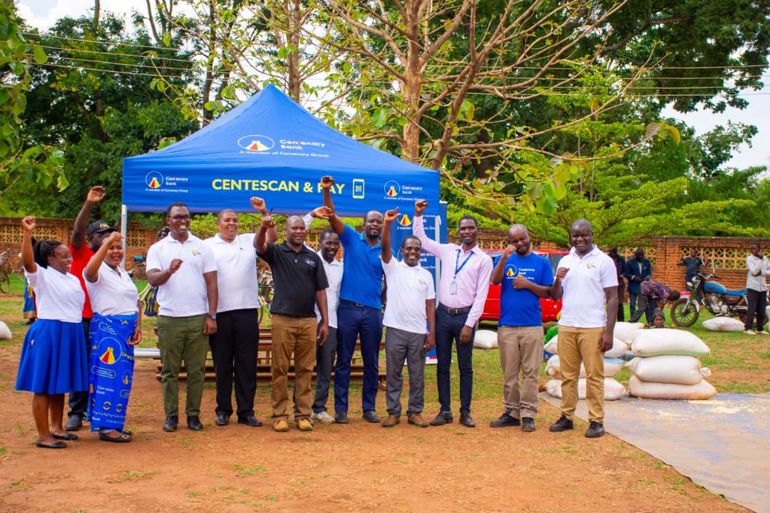 Tiwale Limodzi Foundation pose with Centenary Bank staff